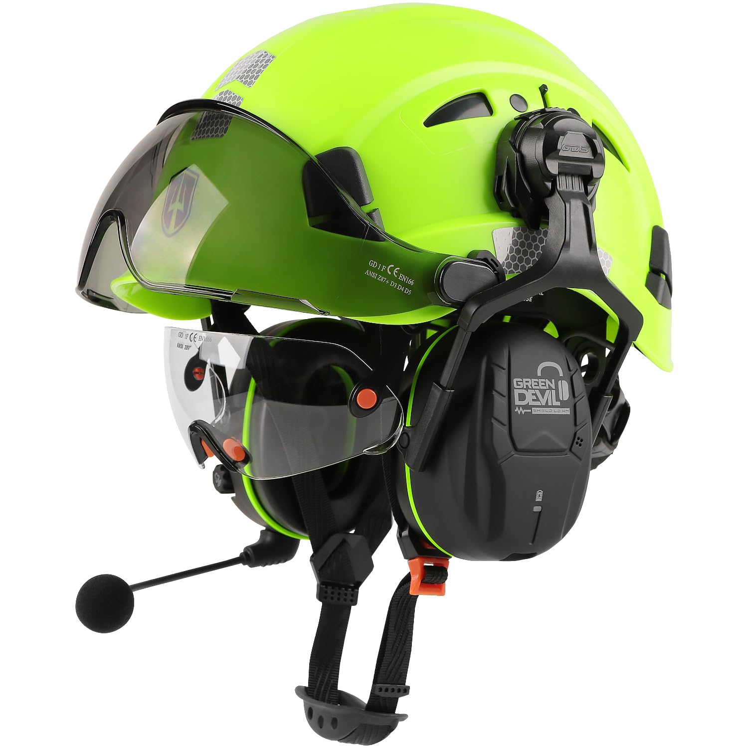 Amazon.co.jp: GREEN DEVIL ヘルメット安全ヘルメット バイザーと